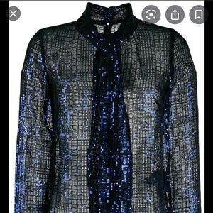 ISO Self Portrait Sequin Check Top UK 10 / US 6